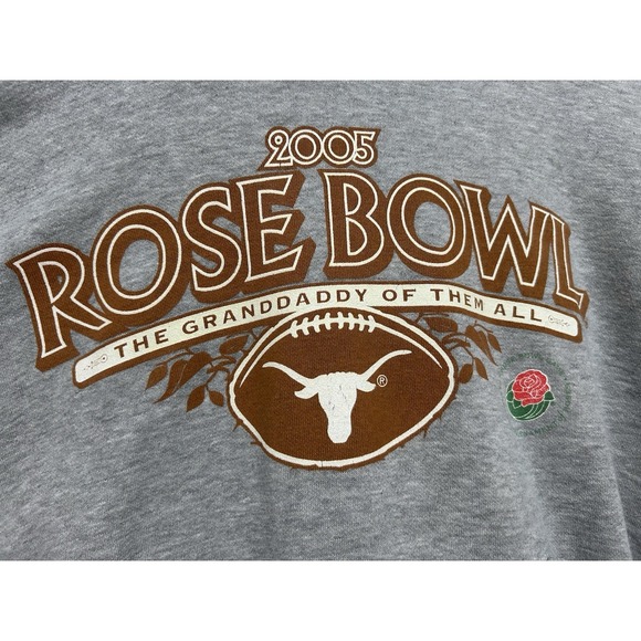 Texas Longhorns 2005 Rose Bowl Granddaddy Of Them All Gray‎ Nike Hoodie Men's L - Picture 4 of 12